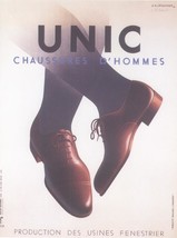Unic chaussures d&#39;Hommes - Cassandre (Art Deco Advert)- Framed picture -... - $32.50