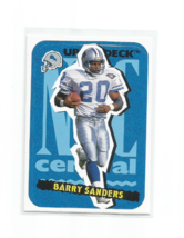 Barry Sanders (Detroit Lions) 1995 Upper Deck Collector&#39;s Choice Sticker #7 - £3.98 GBP