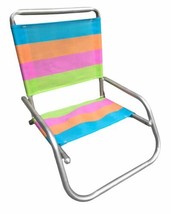 Vintage Retro Aluminum Low Profile Mesh Foldable Beach Lawn Pool Camping Chair - £19.62 GBP