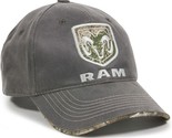 GREY DODGE RAM REALTREE CAMO 3D EMBROIDERED LOGO ADJUSTABLE CURVED BILL ... - $23.70