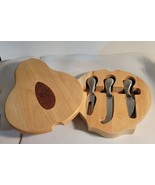 Legacy Cheese Knife/Fork Set in Pear-Shaped Wood Case - $27.30 CAD