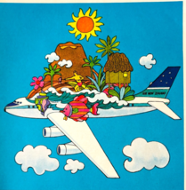 1968 Air New Zealand Advertisement Vintage Aviation Airlines Oceania DWW11B - $35.02 CAD