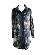 NEW Women&#39;s Chain Print Long Sleeve Button Front Tunic Size M - $19.17 CAD