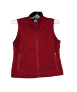 Columbia Sportwear Women&#39;s Red Fleece Full Zip Vest Size XL - £16.71 GBP
