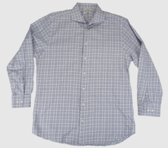 SUITSUPPLY Egyptian Cotton Check Shirt Extra Slim Blue Mens Size 17 1/2 ... - $26.54