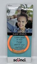 Scunci 1 Piece Super Stretch Hair/Wrist Elastic Orange With Gold Embelli... - $6.92