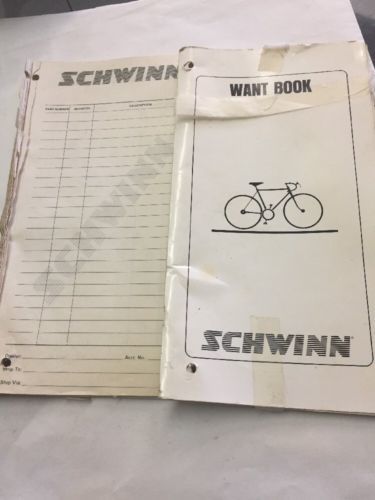 Vintage Want A Book Schwinn bike notebook dealer carriers, track of sales, dates - $46.74