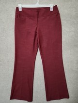 The Limited Drew Fit Dress Pants Womens 8 Maroon Flared Leg Stretch Office - $26.60