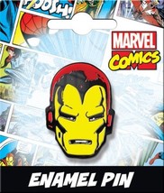Marvel Comics Iron Man Head and Mask Thick Metal Enamel Pin NEW UNUSED - £6.14 GBP
