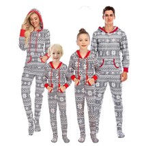 Matching Christmas Pajamas Family Set Bodysuit with Hoodie Christmas One... - $39.99