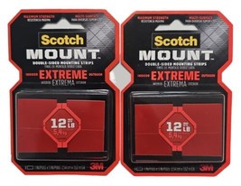 3M Scotch Mount Extreme Double-Sided Mounting Strips 1 in x 3 in 8pk Lot of 2 - £10.67 GBP