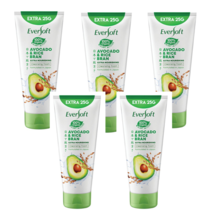 5X Eversoft Face Wash Facial Cleanser 100% Organic Avocado &amp; Rice Bran Oil 195g - £55.63 GBP