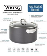 Viking 8 Qt Stock Pot with Lid Hard Anodized Nonstick/ Black/Dishwasher ... - £105.86 GBP