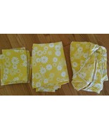 Vintage Pequot Retro White Daisies Twin Fitted &amp; Flat sheet and 2 Pillow... - $16.34