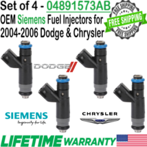 OEM Siemens x4 Fuel Injectors for 2004, 2005, 2006 Chrysler PT Cruiser 2.4L I4 - £51.58 GBP