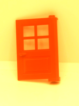 Lego 4 Lot Red DOORS 1x4x5 with 4 Panes C0250 - £1.42 GBP