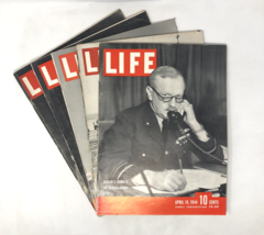 Lot of 5 Vintage Life Magazines 1944 World War II Nimitz Montgomery - £25.17 GBP