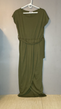 Yidarton Womens Sz X-Large Emeral Green Stretch Belted Long Dress - £13.97 GBP