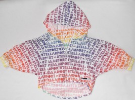 ADIDAS STELLASPORT Stella McCartney Cropped Hooded Windbreaker Rainbow /... - $99.95