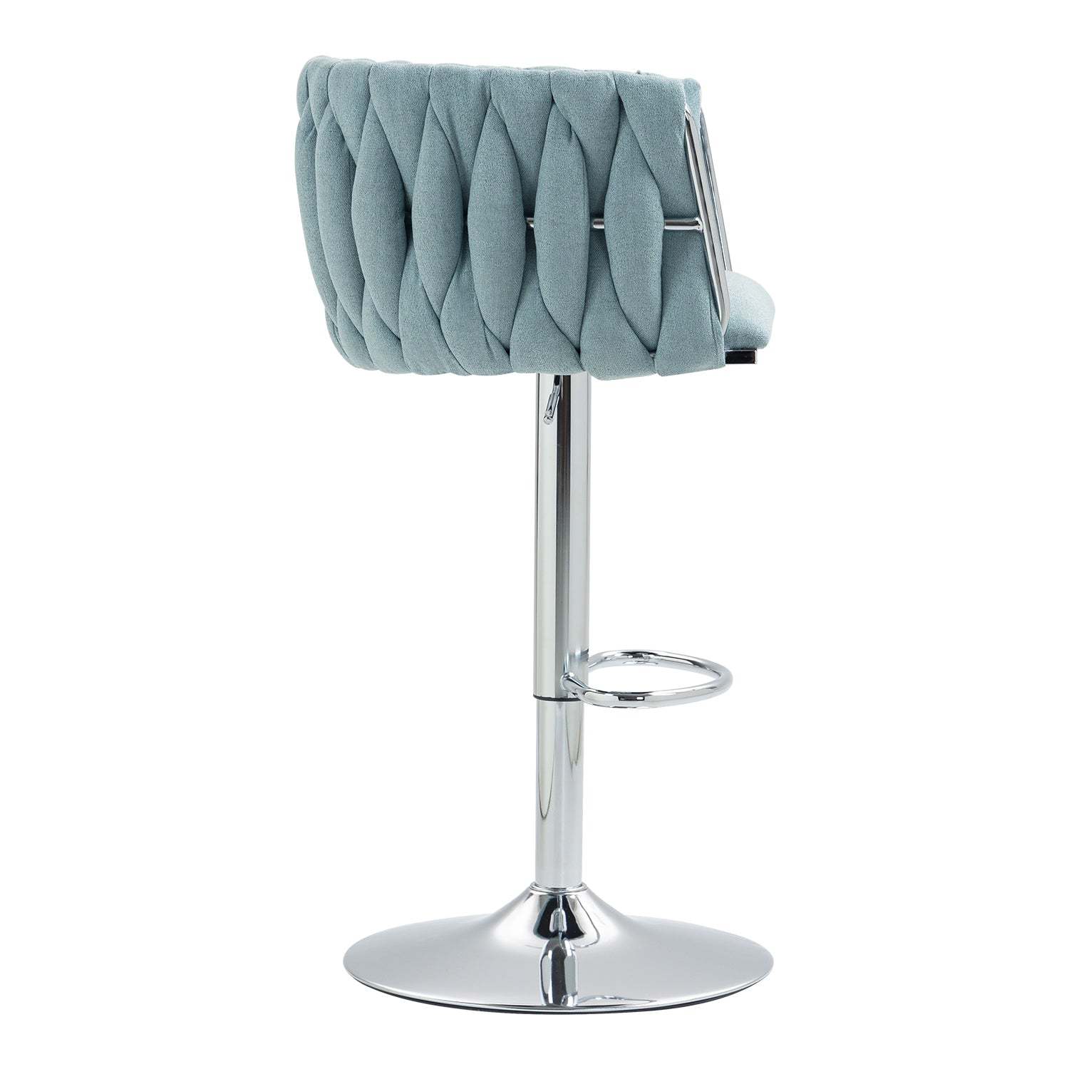 Blue Swivel Bar Stools (Set of 2) - Adjustable Item image 4
