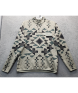 Lucky Brand Sweater Mens L Multi Geometric Knitwear Shearless Fleece Sna... - $29.41