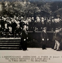 RPPC Paris American Independence Day 1918 Official Tribune France July 4... - $29.99