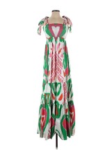 NWT Sheridan French Kelly in Heart Ikat Cotton Smocked Tiered Maxi Dress XS - £234.20 GBP