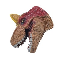 Carnotaurus Dinosaur Head Hand Puppet Children 3 Inch Opening Plastic Toy Gift - £13.96 GBP