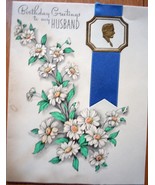 Mid Century Birthday Greetings To My Husband Card 1960s - $5.46 CAD