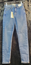 Topshop Jeans Womens Size 4 Blue Denim Cotton Pockets Skinny Leg Flat Front - £17.93 GBP