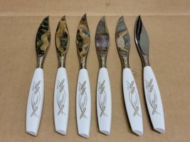 Mode Danish Sheffield England Stainless Steak Knives Wheat Set of 6 - £29.95 GBP