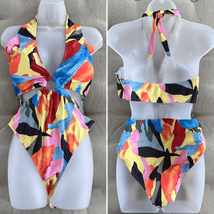 NEW SHEIN Colorful Abstract One Piece Keyhole Cutout Swimsuit 4XL - $16.20