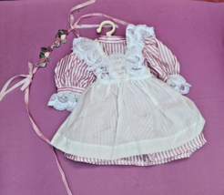 American Girl Pleasant Doll Company Samantha Birthday Dress Lacy Pinafore  - £43.95 GBP