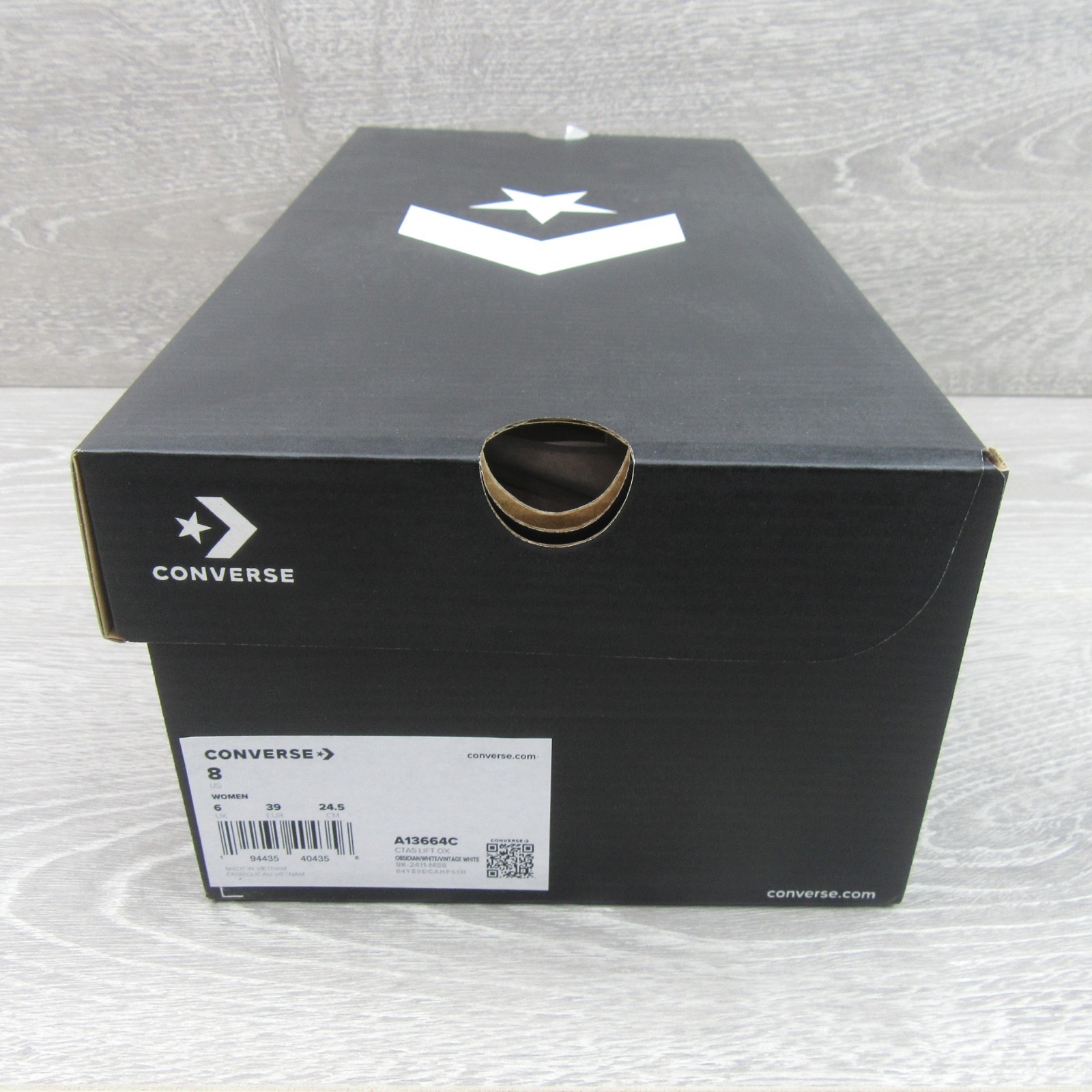 Converse CTAS Lift Platform Gingham Womens Size 8 Obsidian White NEW A13664C Item image 15