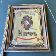 Vintage Hires root Beer mirror sign  &quot;Refreshing Drink  Enjoy Hires&quot; 18.5 x 14.5 - £115.32 GBP