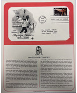American Mail Cover FDC &amp; Info Sheet Olympic Games Seoul, Korea 1988 - £31.07 GBP