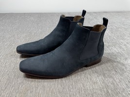 Aldo Chelsea Boots Mens Size 9.5 Navy Blue Suede Pull On Casual Dress Al... - $913.40 MXN