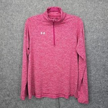 Under Armour Sweatshirt Womens L-XL? Pink Heathered Heat Gear Long Sleev... - $12.19