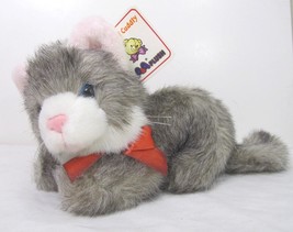 Vintage Aurora Gray Cat Plush 1992 Soft n Cuddly New with Tag 7” Stuffed... - $12.86