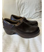 Ariat Geneva Brown Leather Clogs Womens 10B Slip On - $29.70