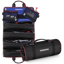 WORKPRO Roll Up Tool Bag, Tool Roll Up Bag with Detachable Tool Pouches, Heavy D - £26.21 GBP