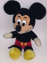 Plush Mickey Mouse VTG Disneyland Walt Disney World Stuffed Animal 12&quot; Seated - £14.38 GBP