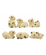 Whimsical Farm Baby Porky Pig Piggies Set of 6 Figurines 3&quot;H Small Statu... - £27.51 GBP