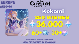 Genshin Impact | Kokomi, 36000 GEMS, 250+ WISHES | EUROPE-show original ... - £27.53 GBP