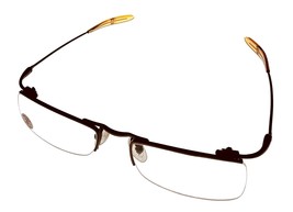New Balance Mens Eyeglass Metal Rectangle Rimless Frame 356 1 Dark Brown. 53mm - £28.83 GBP