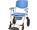 Aluminum Alloy Toilet Chair Shower Chair Wheelchair w/Removable Bed Pan ... - $229.00