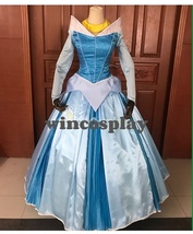 Sleeping Beauty Aurora Blue Princess Dress A-Line Dress Adult Cosplay Costume - £99.59 GBP