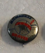 Crane Potato chip  pinback 1965 Milwaukee BRAVES  7/8&quot; - £19.66 GBP