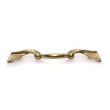 Vintage Gold Tone Ruban Shaped Cabinet Drawer Door Pull 5 5/8&quot; - $2.45