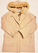 ELECTRE Paris Women&#39;s Hooded Fur Coat Vintage 70s Sz. ~XL Camel - £62.63 GBP